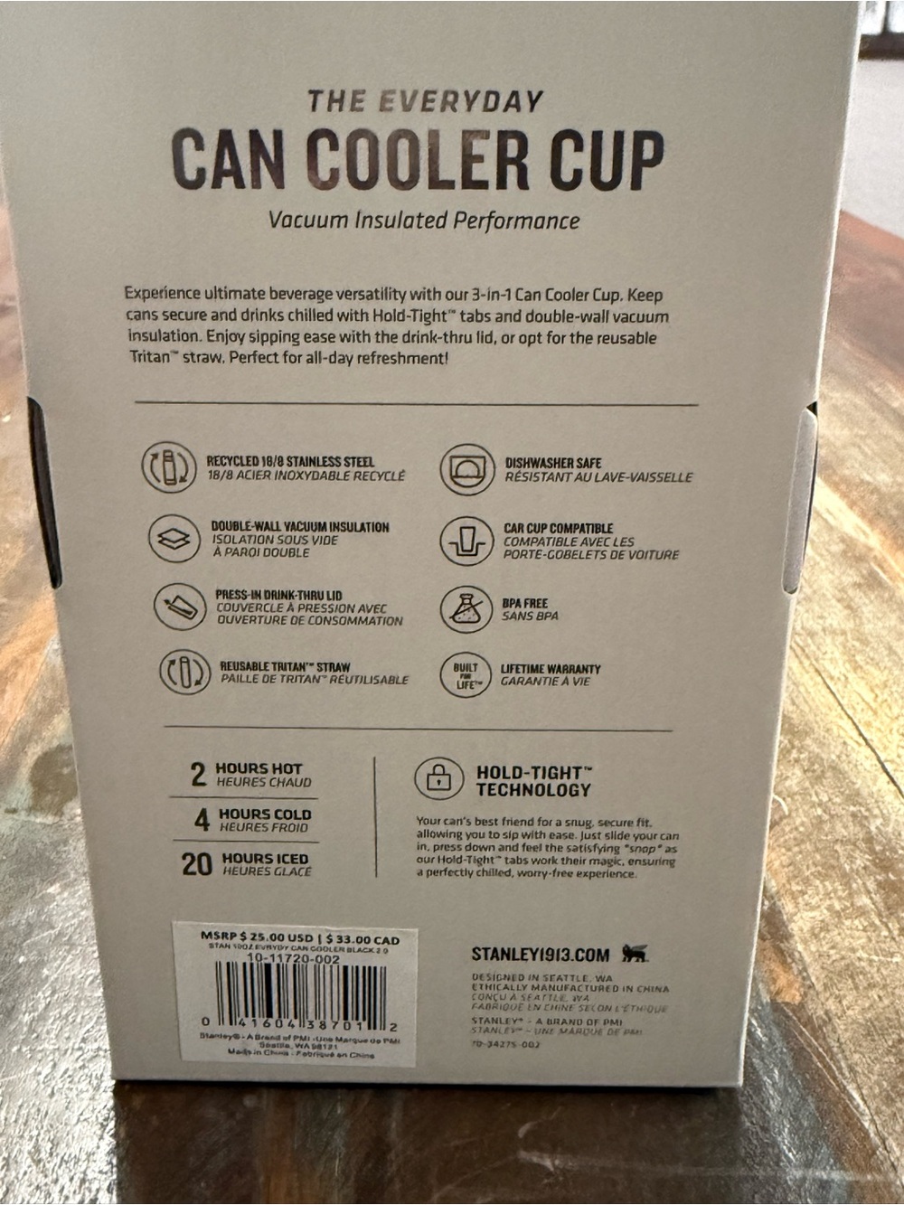 Stanley Black 10 oz The Everyday Can Cooler Cup NWT - Picture 3 of 3